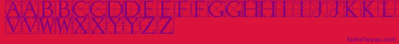 WalrodRegular Font – Purple Fonts on Red Background