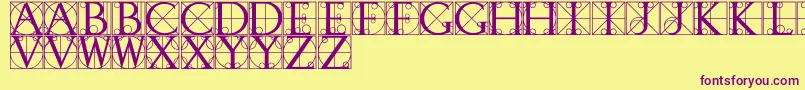 WalrodRegular Font – Purple Fonts on Yellow Background