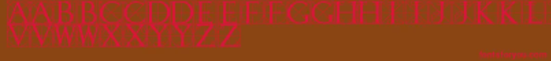 WalrodRegular Font – Red Fonts on Brown Background