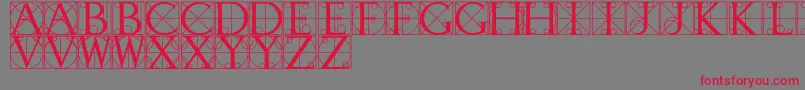 WalrodRegular Font – Red Fonts on Gray Background