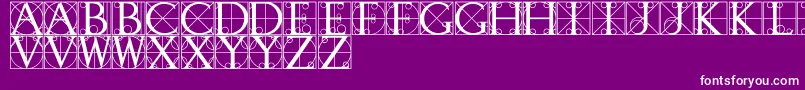 フォントWalrodRegular – 紫の背景に白い文字