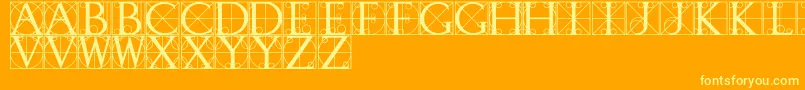 WalrodRegular Font – Yellow Fonts on Orange Background