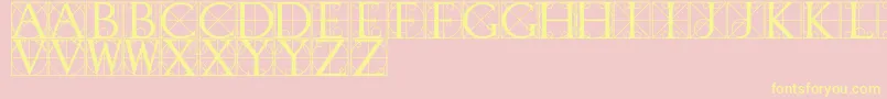 WalrodRegular Font – Yellow Fonts on Pink Background