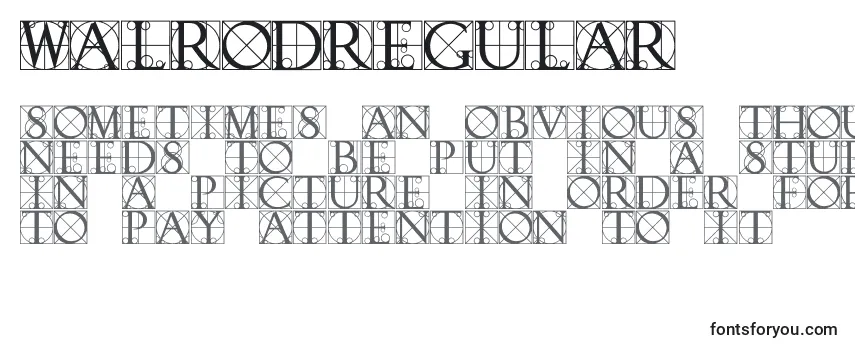 Review of the WalrodRegular Font