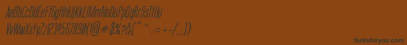 fuente ThinCoolItalic – Fuentes Negras Sobre Fondo Marrón