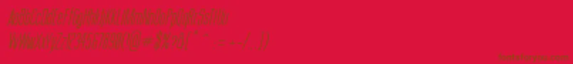Шрифт ThinCoolItalic – коричневые шрифты на красном фоне
