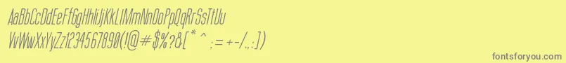 fuente ThinCoolItalic – Fuentes Grises Sobre Fondo Amarillo