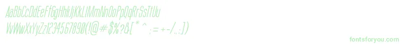 フォントThinCoolItalic – 緑のフォント