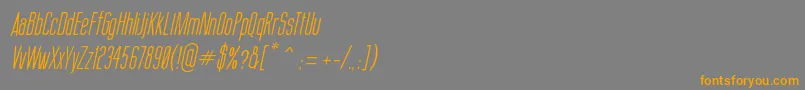 Шрифт ThinCoolItalic – оранжевые шрифты на сером фоне