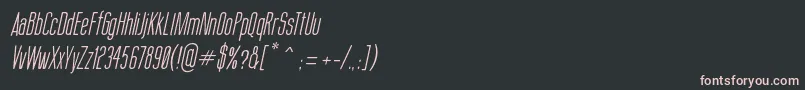 Шрифт ThinCoolItalic – розовые шрифты на чёрном фоне