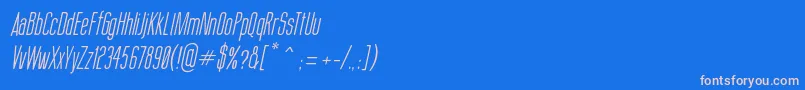 Шрифт ThinCoolItalic – розовые шрифты на синем фоне