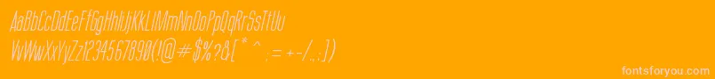 ThinCoolItalic Font – Pink Fonts on Orange Background