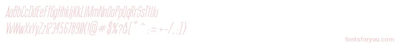 ThinCoolItalic Font – Pink Fonts on White Background