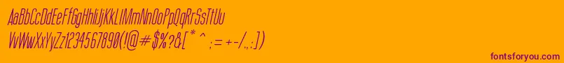 En savoir plus sur la police ThinCoolItalic Police ThinCoolItalic – polices violettes sur fond orange