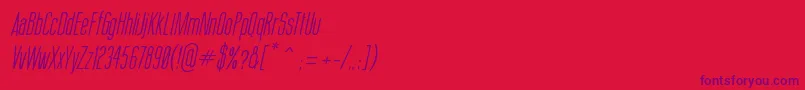 fuente ThinCoolItalic – Fuentes Moradas Sobre Fondo Rojo