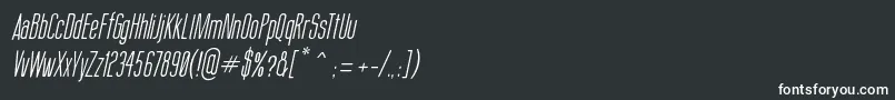 フォントThinCoolItalic – 白い文字