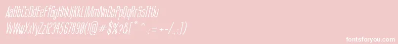 フォントThinCoolItalic – ピンクの背景に白い文字
