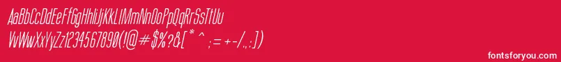 ThinCoolItalic Font – White Fonts on Red Background
