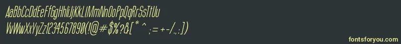 ThinCoolItalic Font – Yellow Fonts on Black Background
