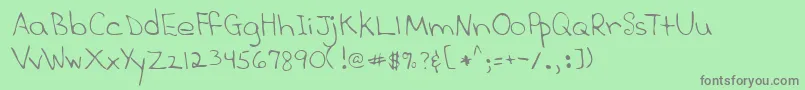 Lehn277 Font – Gray Fonts on Green Background