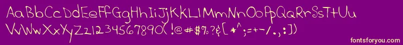 Lehn277-Schriftart – Gelbe Schriften auf violettem Hintergrund