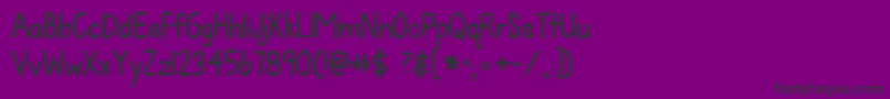 Kgfallforyoubold Font – Black Fonts on Purple Background