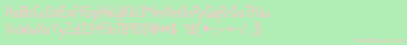 Kgfallforyoubold Font – Pink Fonts on Green Background