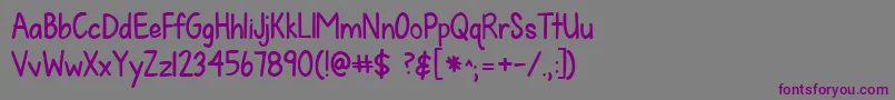 Kgfallforyoubold Font – Purple Fonts on Gray Background