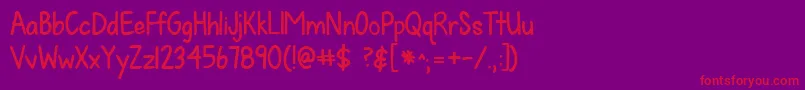 fuente Kgfallforyoubold – Fuentes Rojas Sobre Fondo Morado