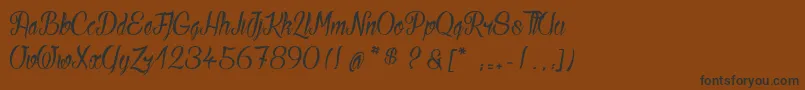 fuente ReadyToRide – Fuentes Negras Sobre Fondo Marrón