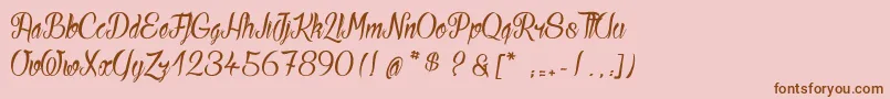 ReadyToRide Font – Brown Fonts on Pink Background