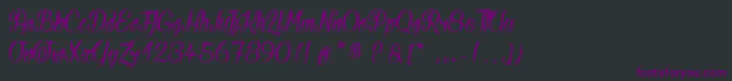 ReadyToRide Font – Purple Fonts on Black Background