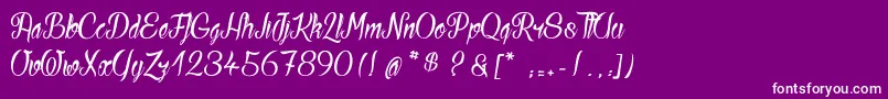 ReadyToRide Font – White Fonts on Purple Background