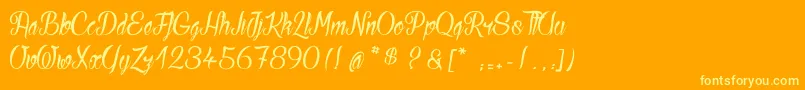 More about ReadyToRide Font ReadyToRide Font – Yellow Fonts on Orange Background