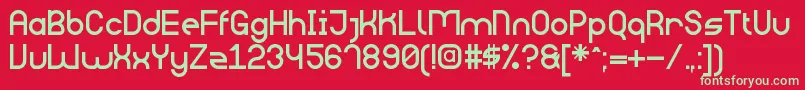 BigDaddySt Font – Green Fonts on Red Background