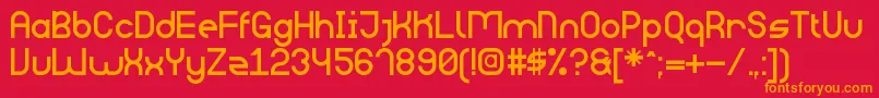 BigDaddySt Font – Orange Fonts on Red Background