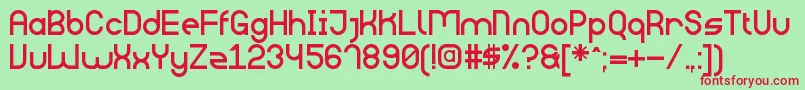 BigDaddySt Font – Red Fonts on Green Background