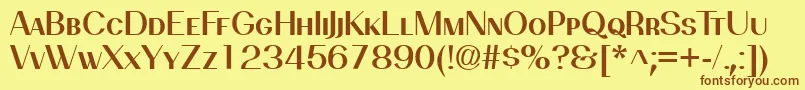 PassionsanspdbiSemiboldsma Font – Brown Fonts on Yellow Background