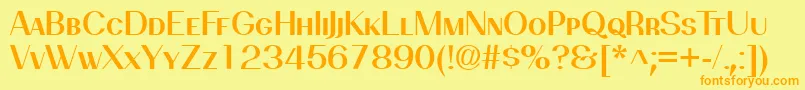 PassionsanspdbiSemiboldsma Font – Orange Fonts on Yellow Background