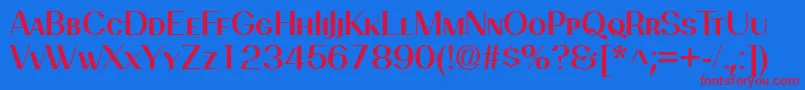 PassionsanspdbiSemiboldsma Font – Red Fonts on Blue Background