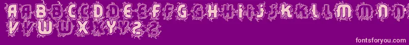 Vtkscore Font – Pink Fonts on Purple Background