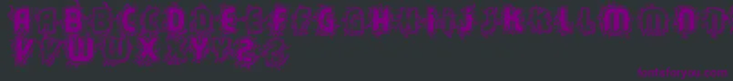 Czcionka Vtkscore – fioletowe czcionki na czarnym tle