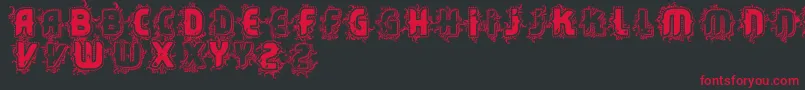 Vtkscore Font – Red Fonts on Black Background