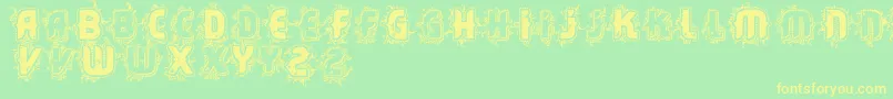 Vtkscore Font – Yellow Fonts on Green Background