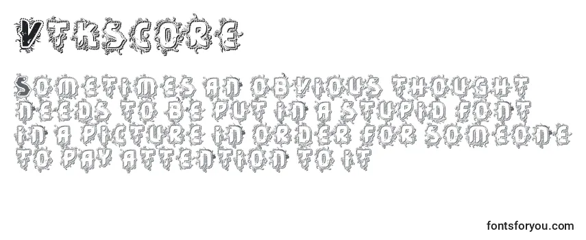 Обзор шрифта Vtkscore