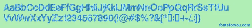 fuente Slankb – Fuentes Azules Sobre Fondo Verde