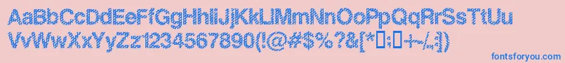 Slankb Font – Blue Fonts on Pink Background