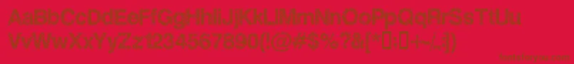 Czcionka Slankb – brązowe czcionki na czerwonym tle