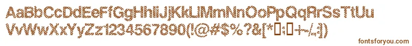 Шрифт Slankb – коричневые шрифты на белом фоне