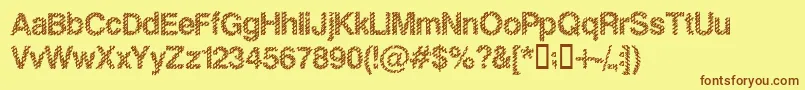 Slankb Font – Brown Fonts on Yellow Background